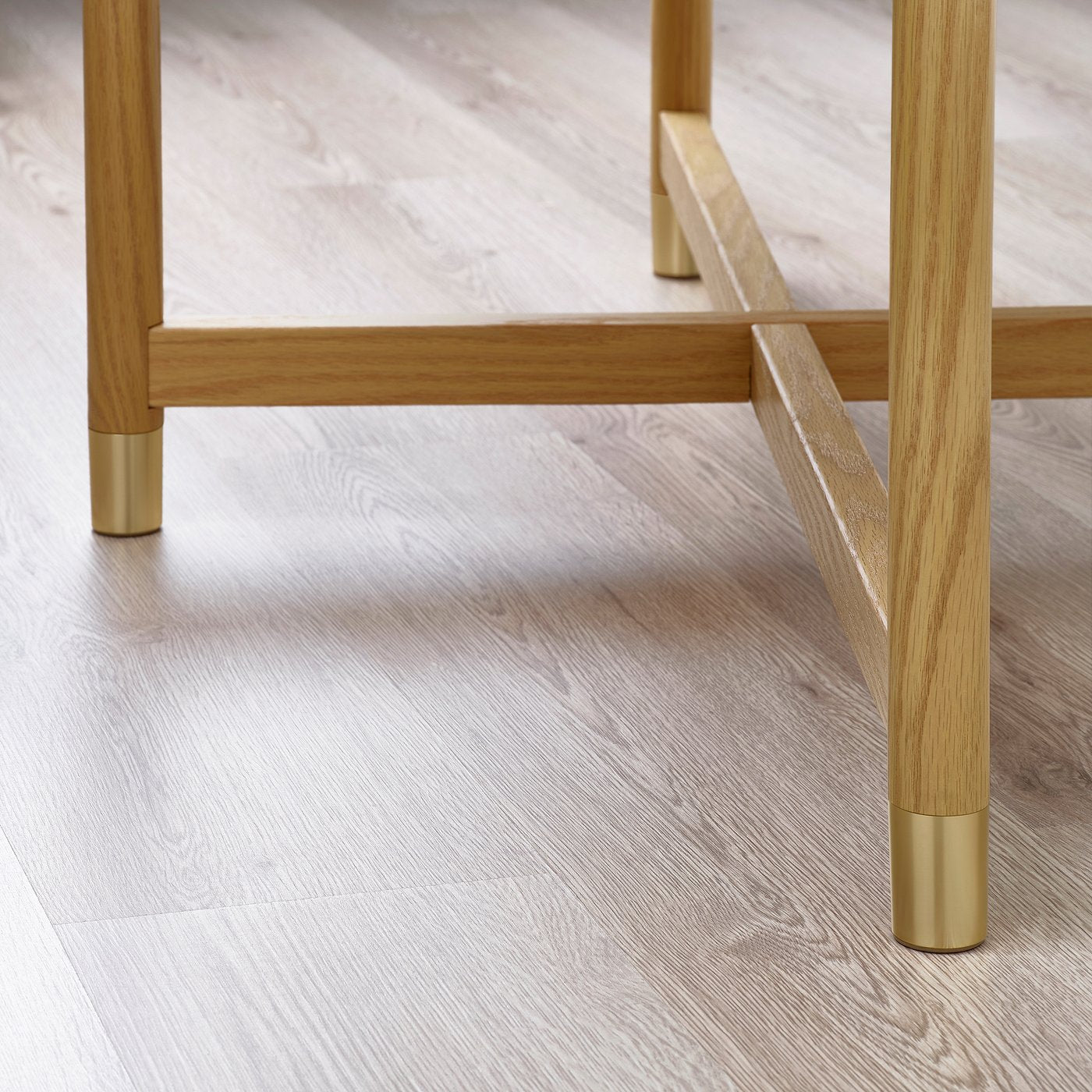 VALNÄS coffee table, oak veneer, 118x50 cm