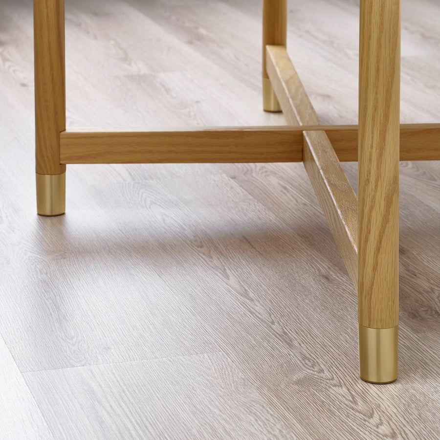 VALNÄS coffee table, oak veneer, 118x50 cm