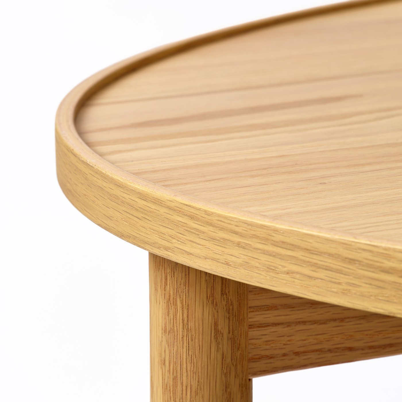 VALNÄS coffee table, oak veneer, 118x50 cm