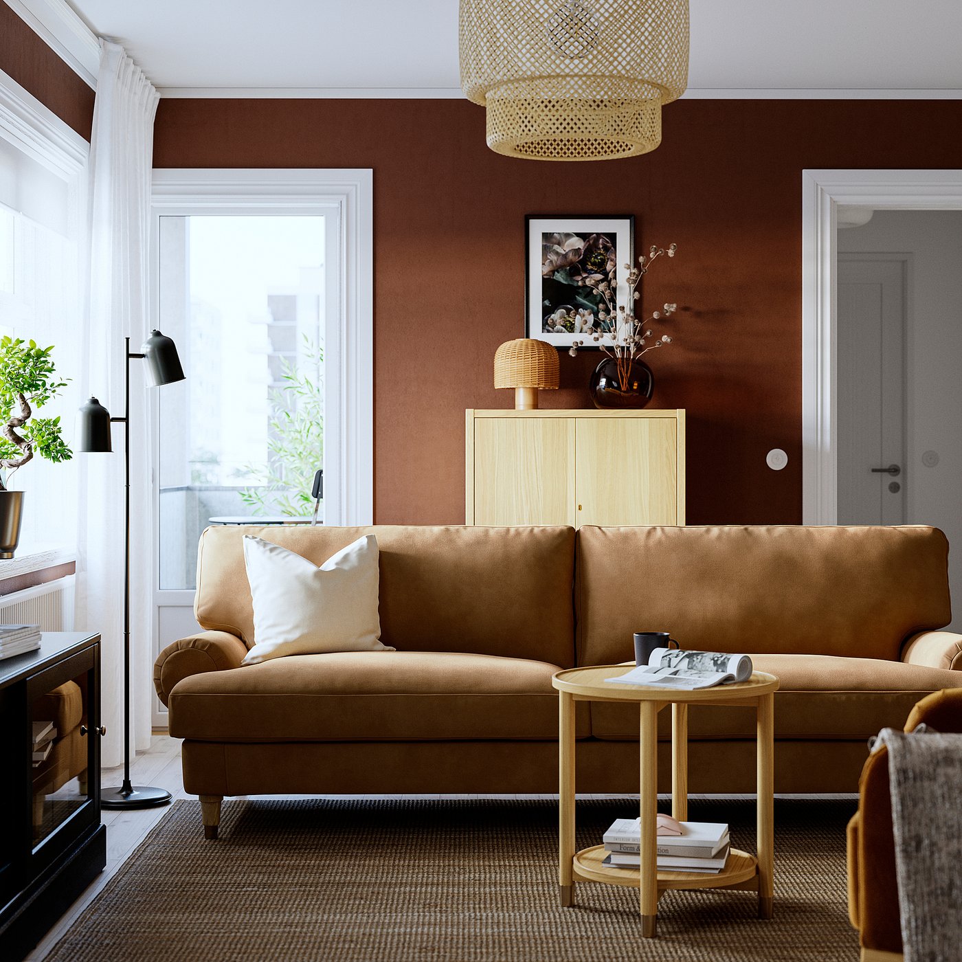 VALNÄS side table, oak veneer, 53 cm