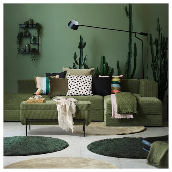 Ikea VALTORP - Bench, with container/Samsala dark yellow-green,103 cm