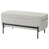 VALTORP bench, with storage/Viarp beige/brown, 103 cm