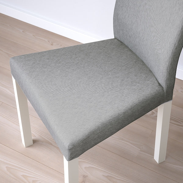 VANGSTA / KÄTTIL - Tavolo e 2 sedie, bianco/Knisa grigio chiaro,80/120 cm