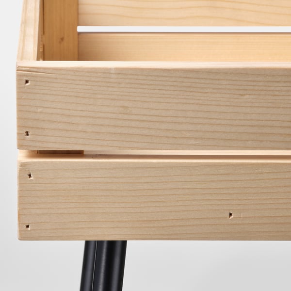 VANILJSTÅNG plant stand, pine/black, 55 cm