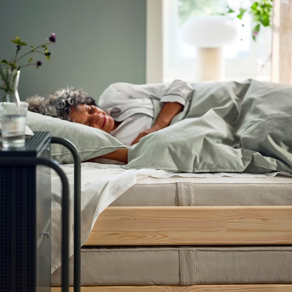 VANNAREID pocket sprung mattress, extra firm/beige, 80x200 cm