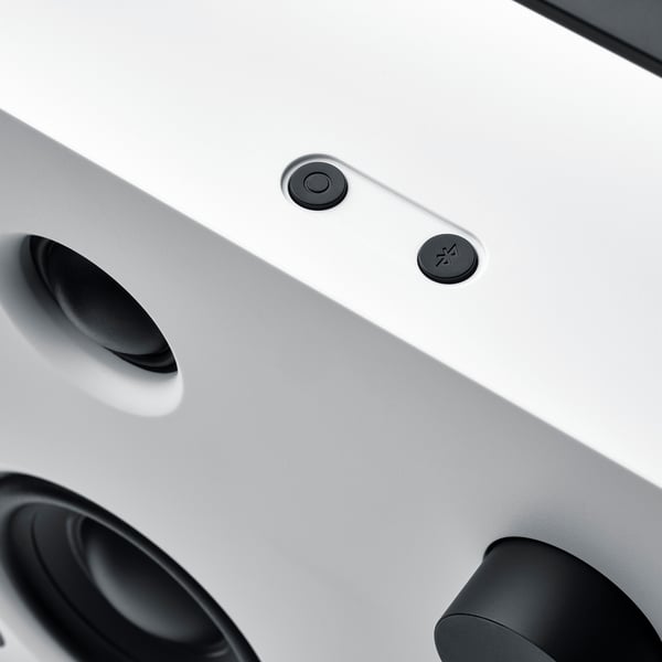 VAPPEBY bluetooth speaker, white/gen 3, 20x20 cm