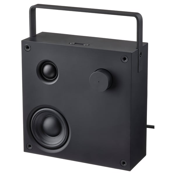 VAPPEBY bluetooth speaker, black/gen 3, 20x20 cm