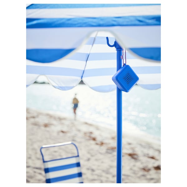 VAPPEBY portable bluetooth speaker, waterproof/blue, 6x8 cm