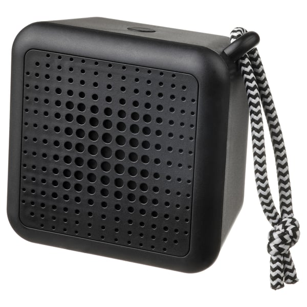VAPPEBY portable bluetooth speaker, waterproof/black, 6x8 cm