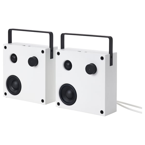 VAPPEBY bluetooth speakers, white/set of 2 gen 3, 20x20 cm