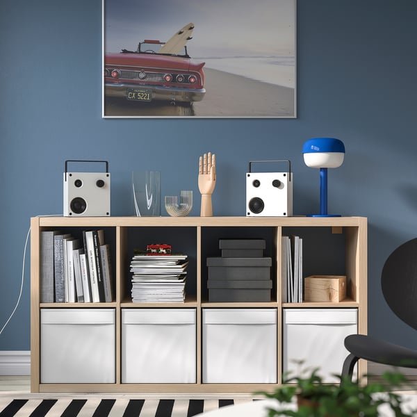 VAPPEBY bluetooth speakers, white/set of 2 gen 3, 20x20 cm
