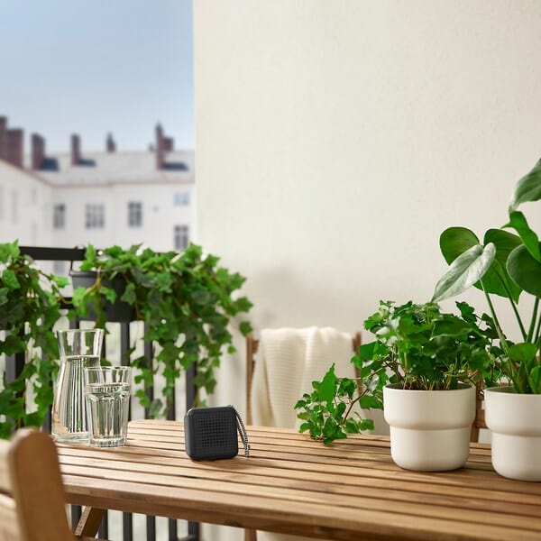 Ikea VAPPEBY - Bluetooth speakers, black/set of 2 waterproof