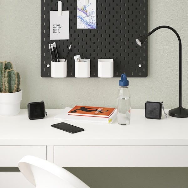 Ikea VAPPEBY - Bluetooth speakers, black/set of 2 waterproof