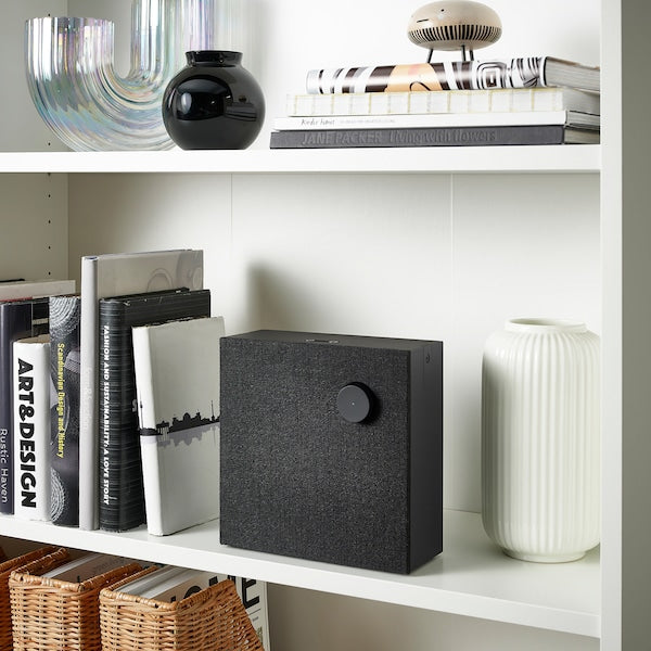 VAPPEBY - Front for bluetooth speaker, black, 20x20 cm