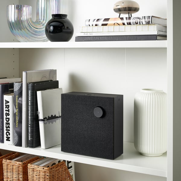 VAPPEBY - VAPPEBY Front for bluetooth speaker, black, 20x20 cm