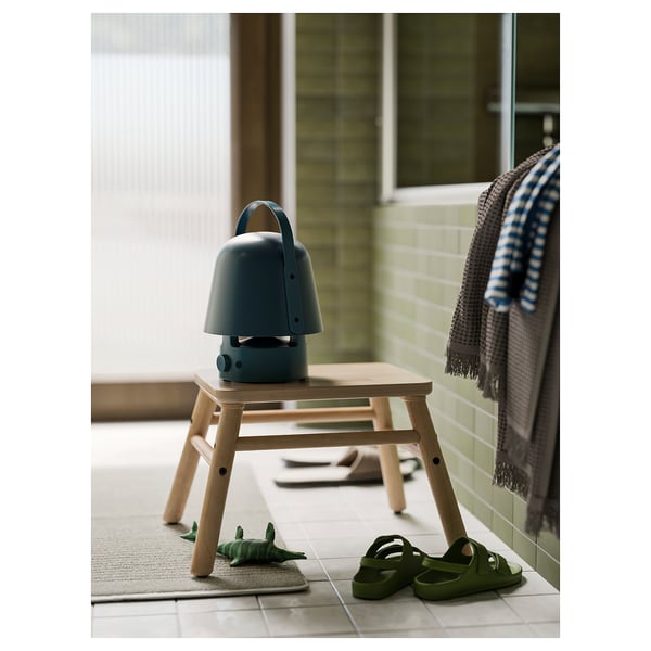 VAPPEBY bluetooth speaker lamp, outdoor/blue, 17 cm