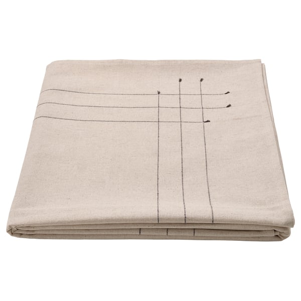 VÅRARV tablecloth, dark grey/natural