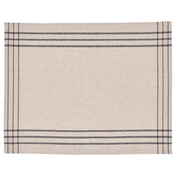 VÅRARV place mat, dark grey/natural, 35x45 cm