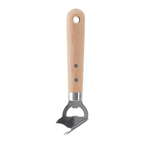VARDAGEN - Bottle/can opener, stainless steel/beech, 18 cm