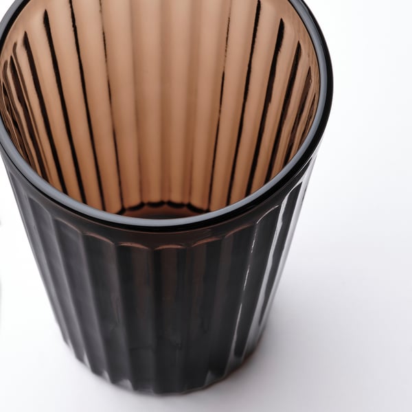 VARDAGEN glass, brown, 31 cl, 4 pack