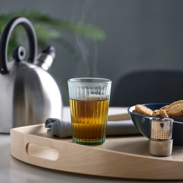 VARDAGEN glass, light turquoise, 31 cl, 4 pack