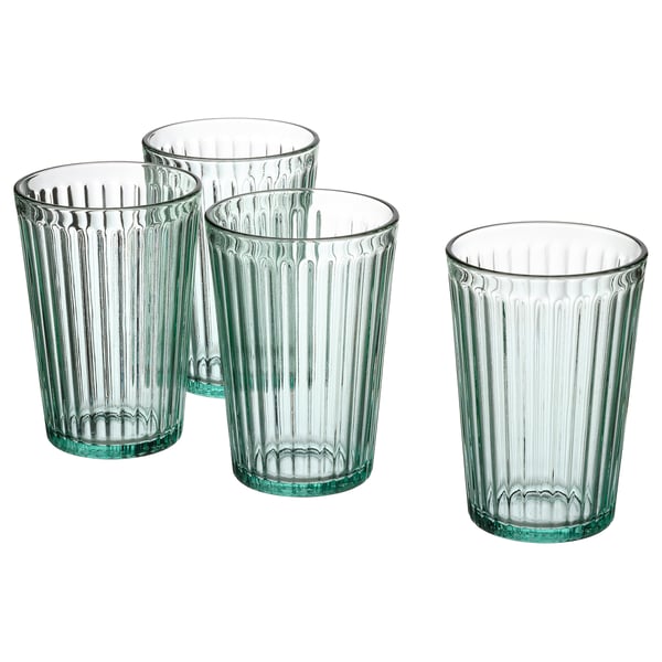 VARDAGEN glass, light turquoise, 31 cl, 4 pack