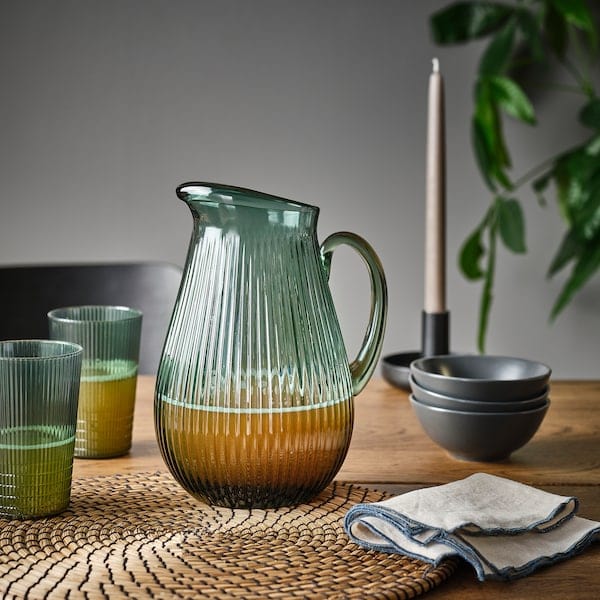 Ikea VARDAGEN - Jug, patterned/dark grey-green, 2 l