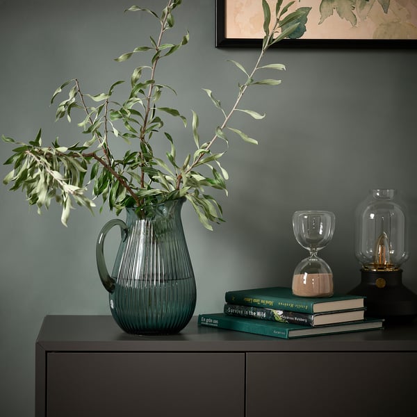 VARDAGEN jug, patterned/dark grey-green, 2 l