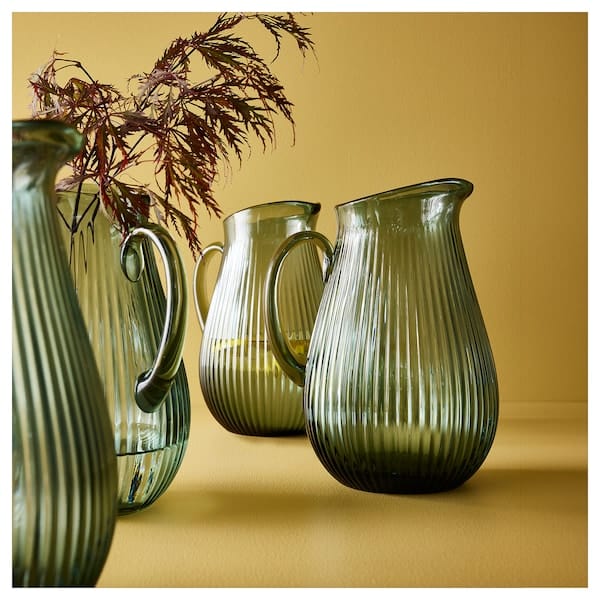 Ikea VARDAGEN - Jug, patterned/dark grey-green, 2 l