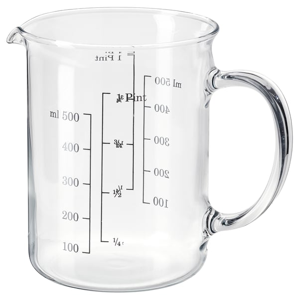 VARDAGEN measuring jug, glass, 0.5 l