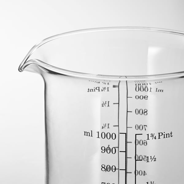 VARDAGEN measuring jug, glass, 1.0 l