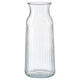 VARDAGEN carafe, clear glass/patterned, 1.0 l