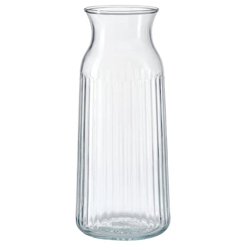 VARDAGEN carafe, clear glass/patterned, 1.0 l