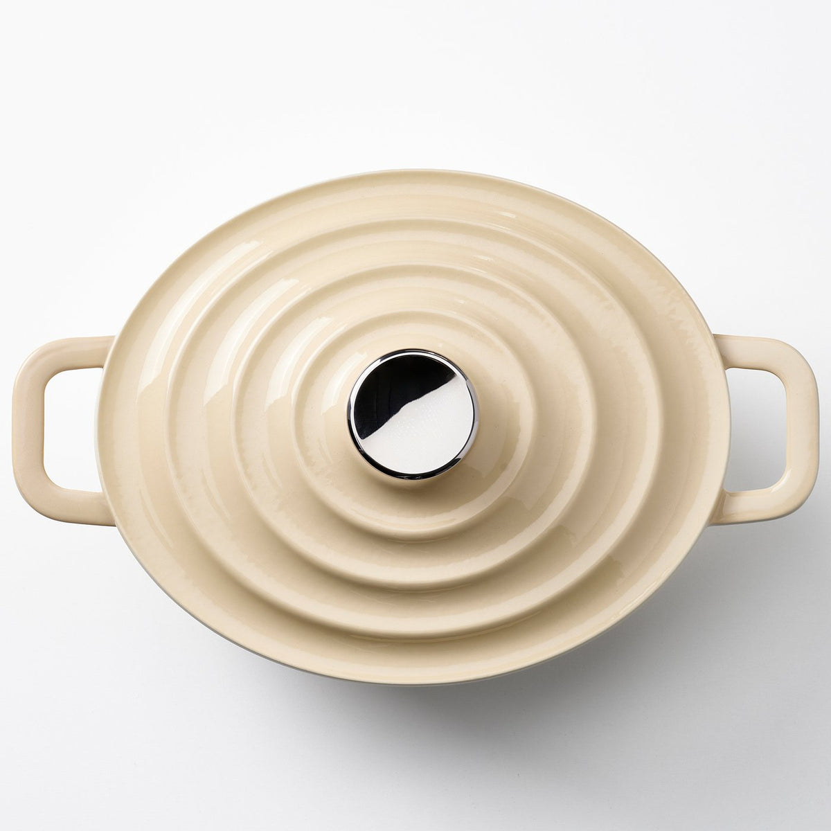 VARDAGEN casserole with lid, enamelled cast iron light yellow, 4 l