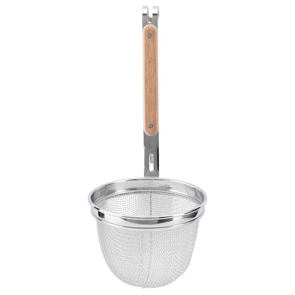 VARDAGEN - Noodle strainer, stainless steel/beech,30 cm