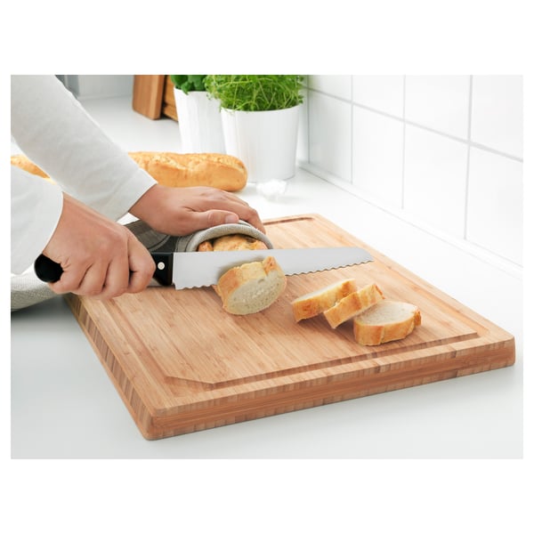 VARDAGEN - Bread knife, dark grey, 23 cm