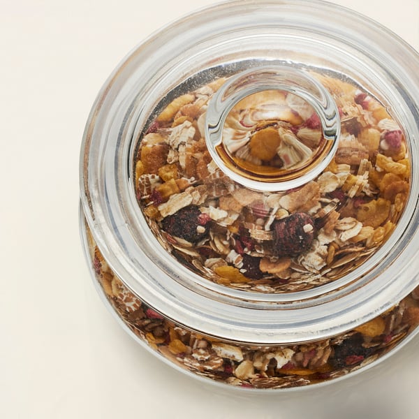 VARDAGEN jar with lid, clear glass, 1.8 l