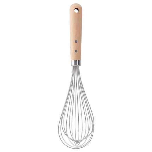 Ikea VARDAGEN - Balloon whisk, stainless steel/beech, 30 cm