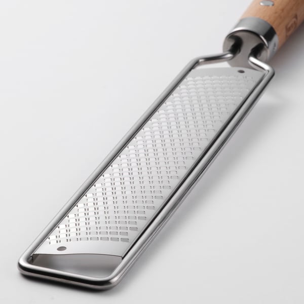 VARDAGEN zester with handle, stainless steel/beech, 33 cm