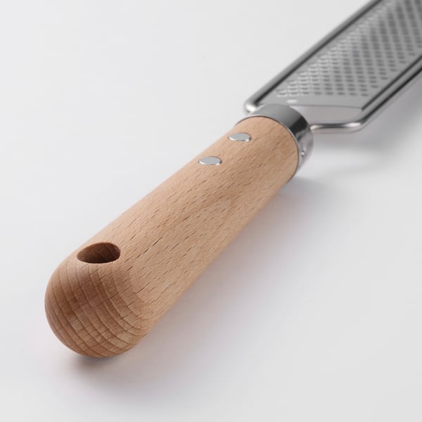 VARDAGEN zester with handle, stainless steel/beech, 33 cm