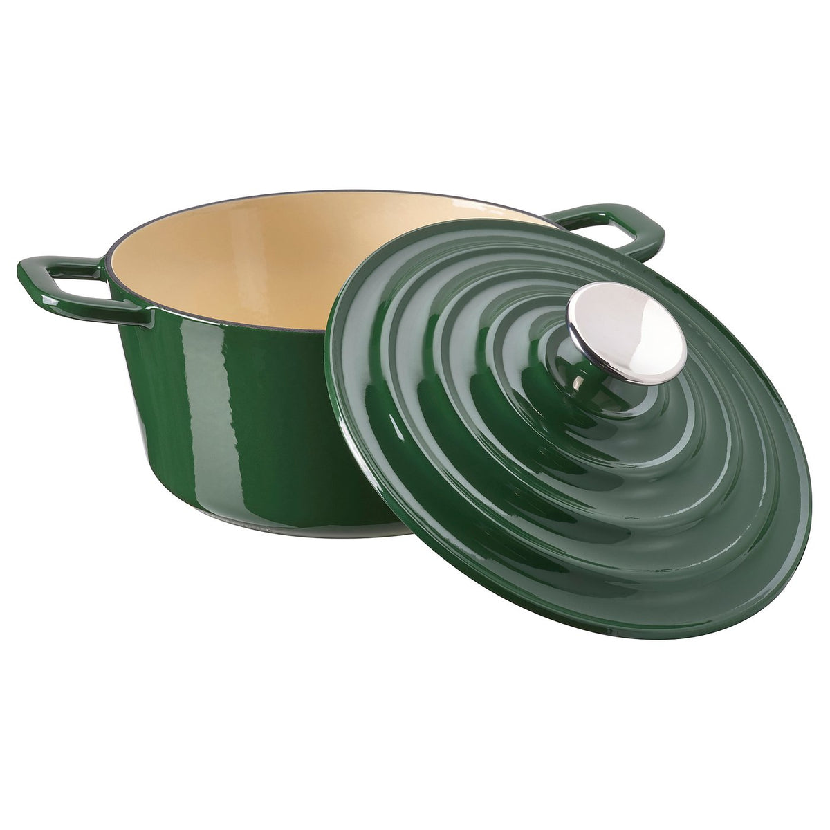VARDAGEN pot with lid, enamelled cast iron dark grey-green, 3 l