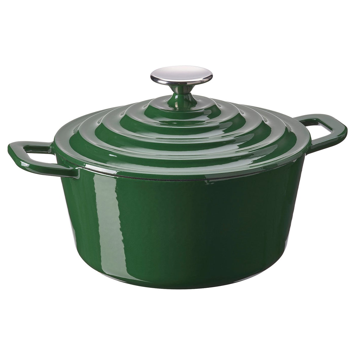 VARDAGEN pot with lid, enamelled cast iron dark grey-green, 3 l