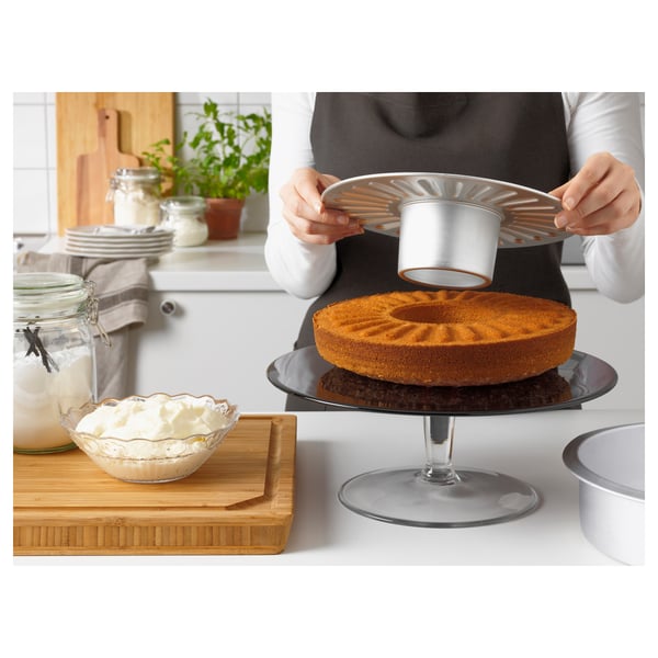 VARDAGEN loose-base cake tin, silver-colour