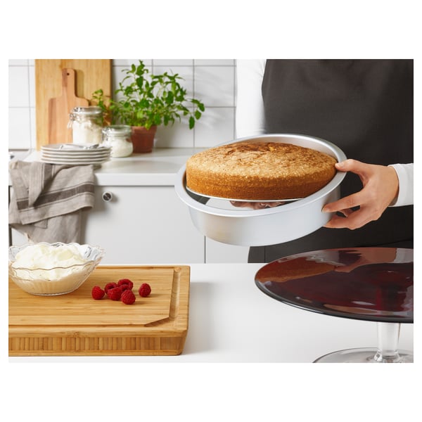 VARDAGEN loose-base cake tin, silver-colour
