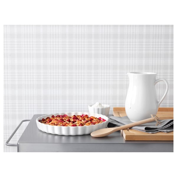 VARDAGEN pie dish, off-white, 32 cm