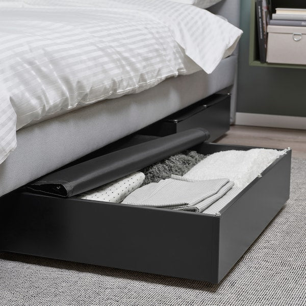 VARDÖ - Bed storage box, black, 65x70 cm