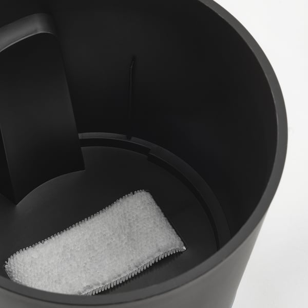 VÅRDTRÄD - VÅRDTRÄD Self-watering plant pot, in/outdoor transparent/anthracite, 12 cm