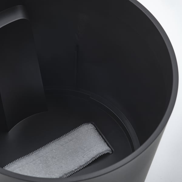 VÅRDTRÄD self-watering plant pot, in/outdoor transparent/anthracite, 15 cm
