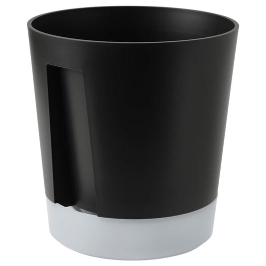VÅRDTRÄD - VÅRDTRÄD Self-watering plant pot, in/outdoor transparent/anthracite, 24 cm