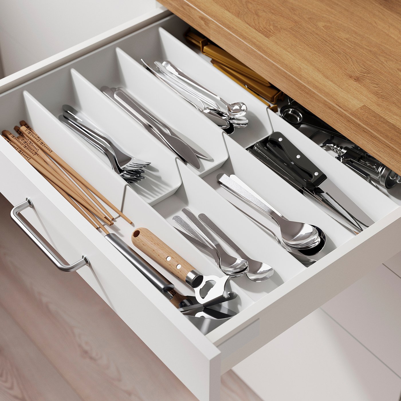 VARIERA cutlery tray, adjustable, 30-52x47 cm